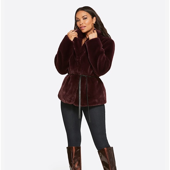 JESSICA SIMPSON ꔹ  NWT Faux Fur Sire Wrap Jacket - Picture 5 of 9